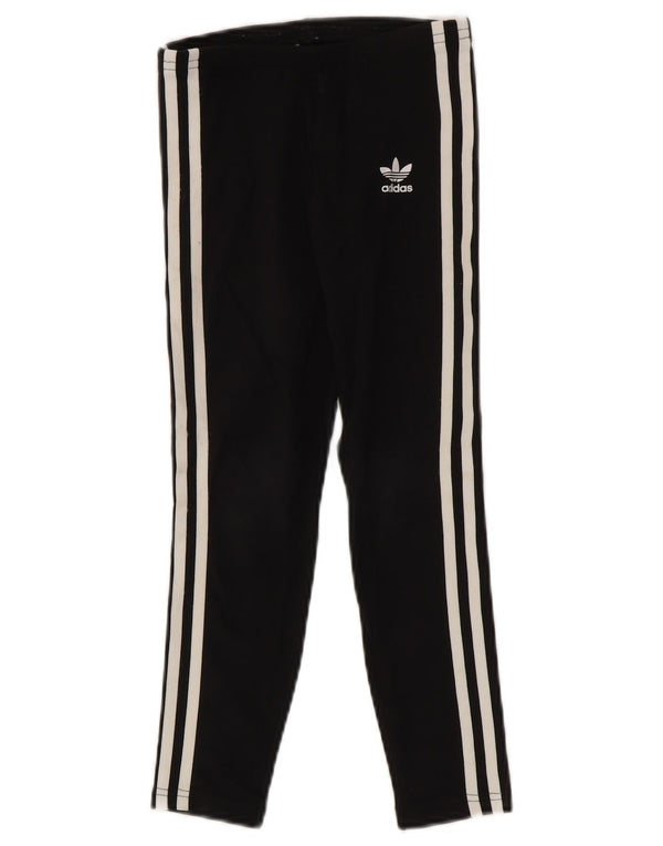 Adidas Girls Leggings 7-8 Years Black Cotton