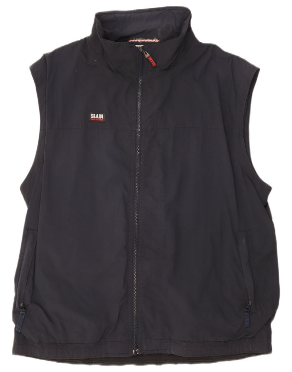 Slam Mens Gilet UK 46 3XL Navy Blue Nylon
