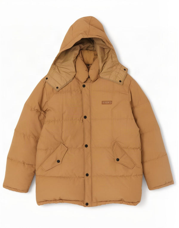 Levi's Mens Hooded Padded Jacket UK 40 Large Beige Nylon