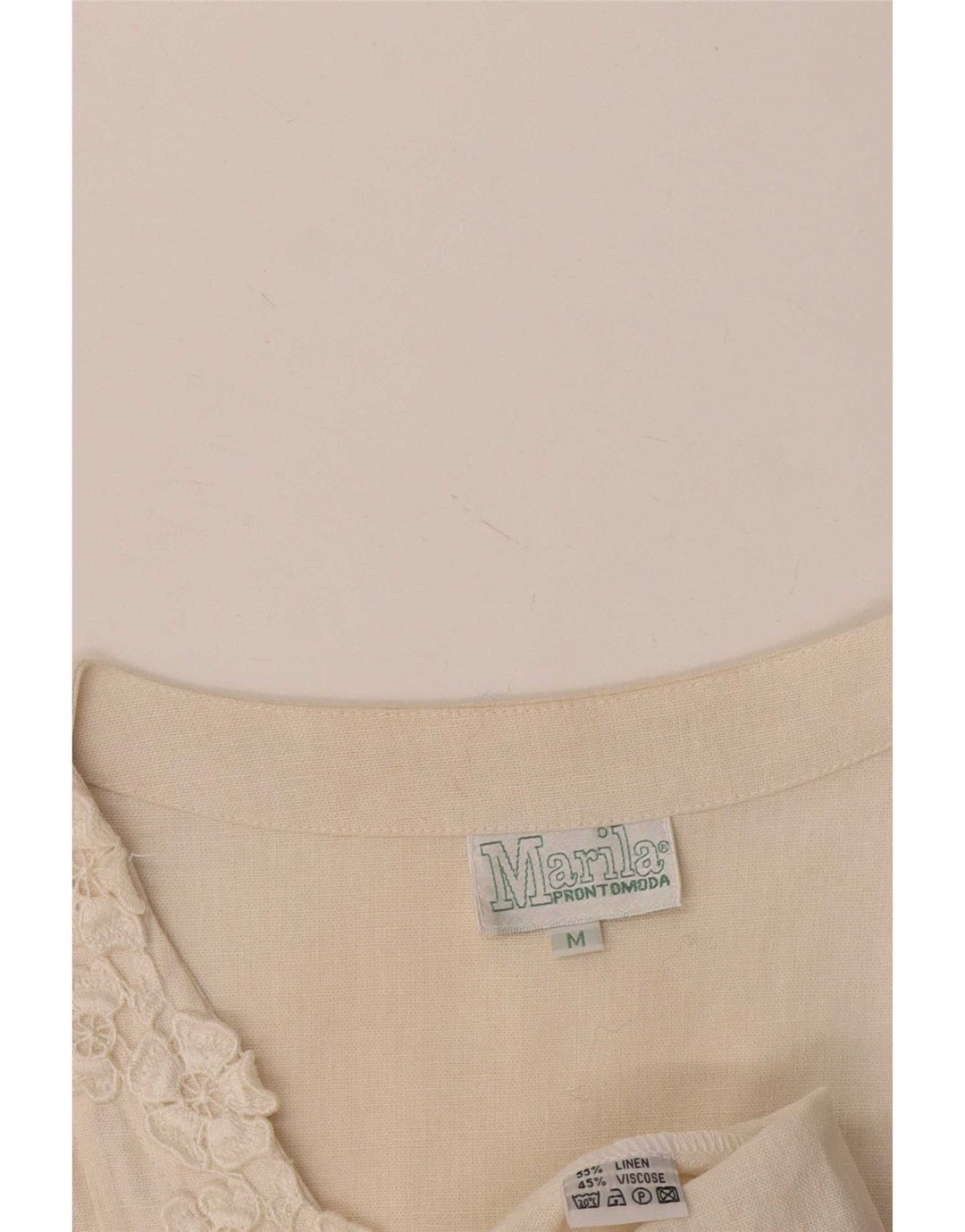Marila Womens Sleeveless Shift Dress UK 14 Medium White Linen