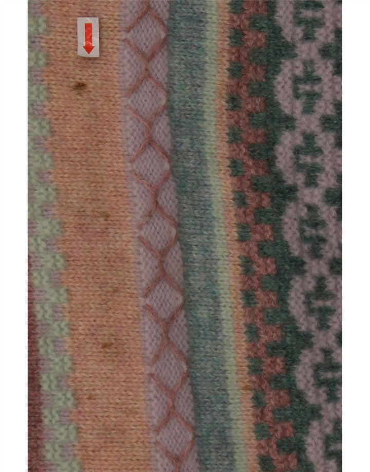 BENETTON Womens Crew Neck Jumper Sweater UK 16 Large Multicoloured Striped