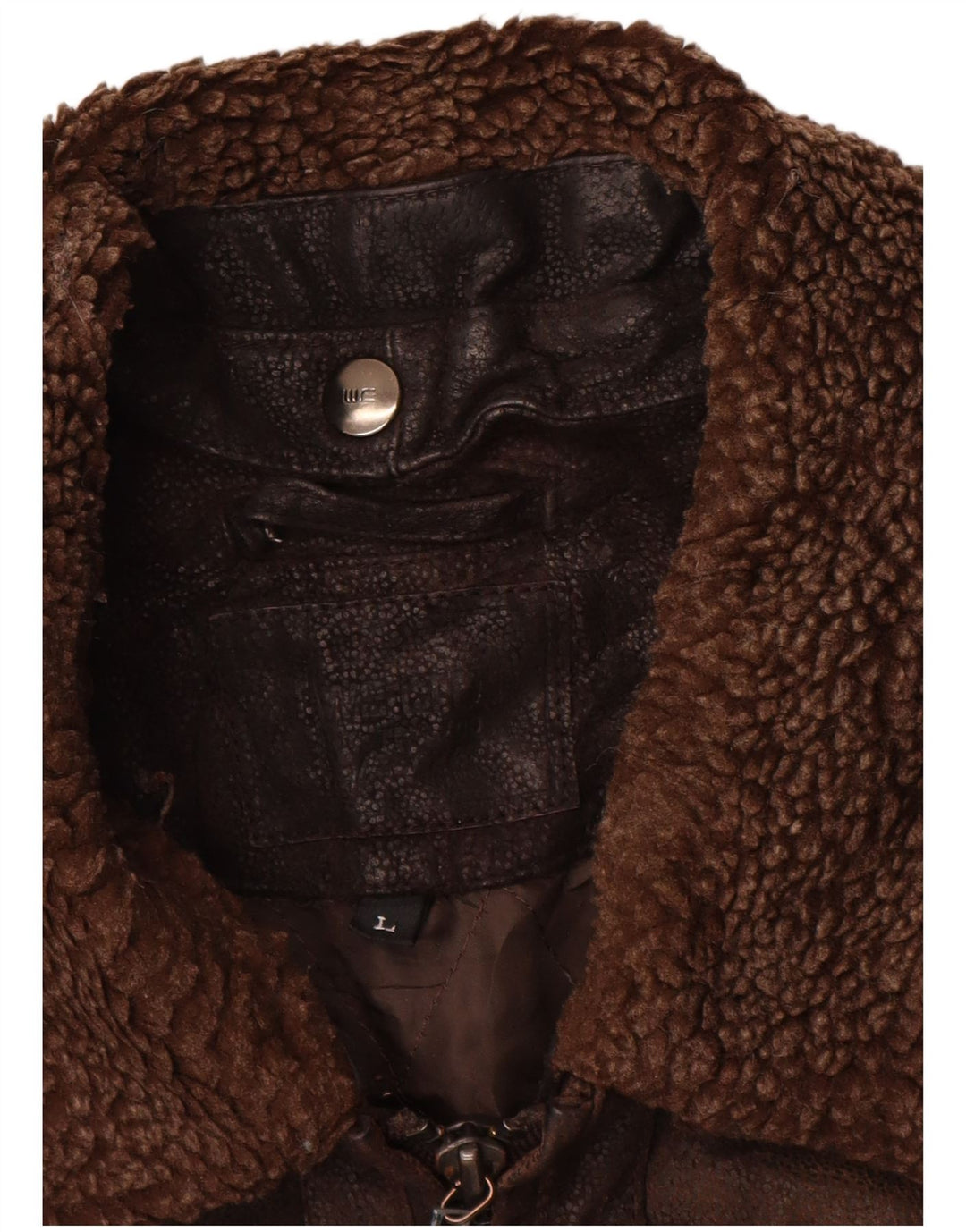 Vintage Mens Leather Jacket UK 40 Large Brown Leather Classic