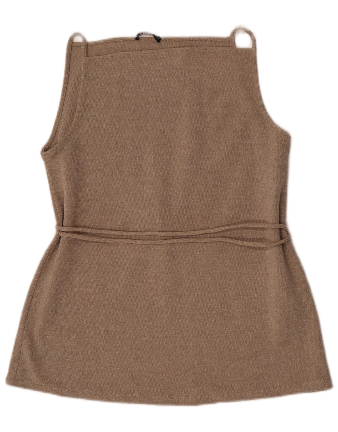 Zara Womens Vest Top UK 12 Medium Beige Cotton