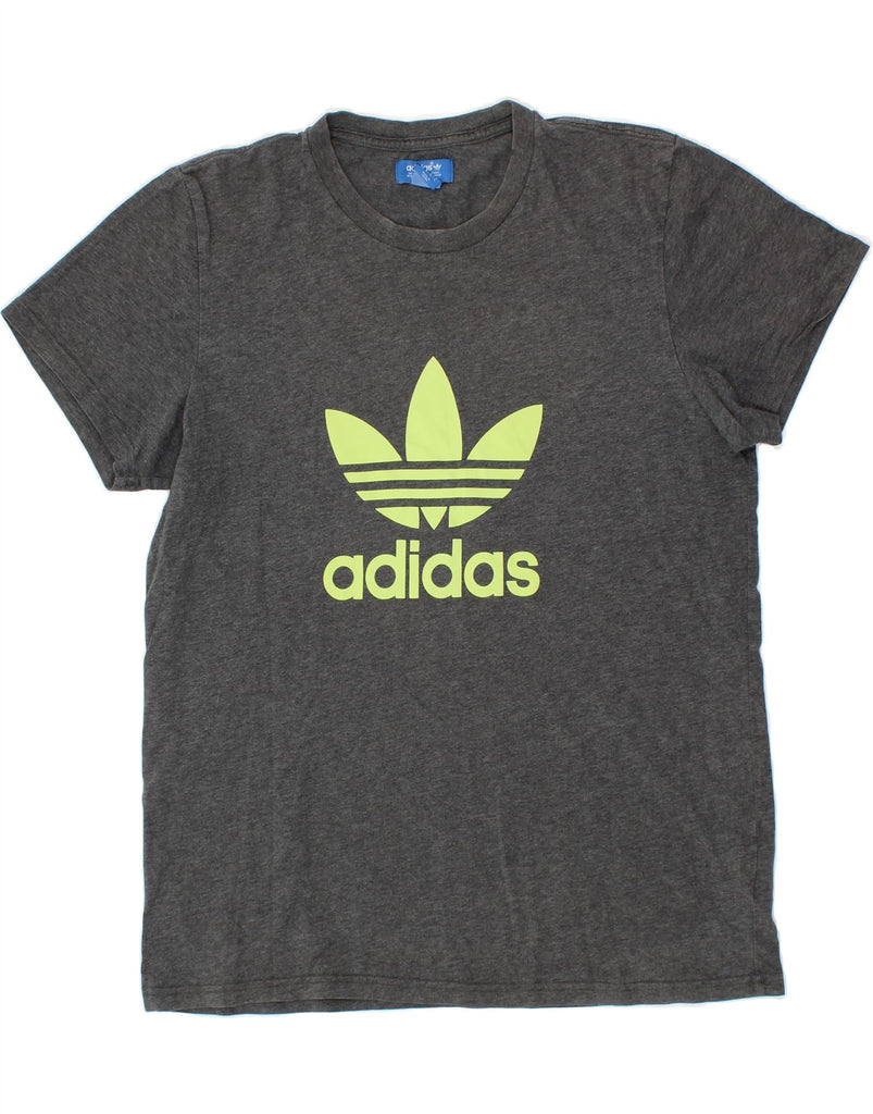 ADIDAS Mens Graphic T-Shirt Top Large Grey Cotton Vintage Adidas and Second-Hand Adidas from Messina Hembry 