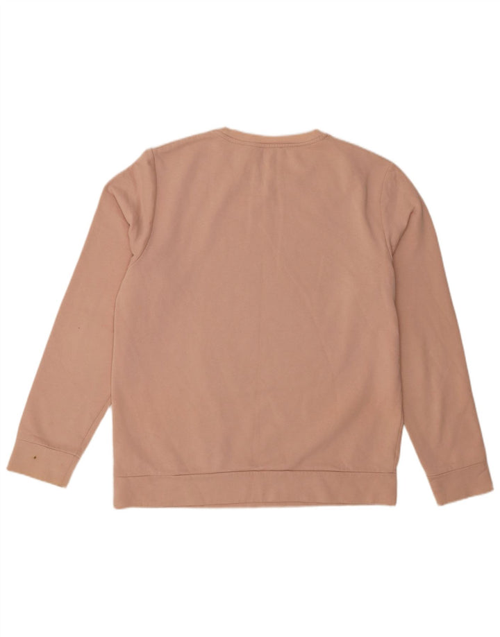 Cos Womens Sweatshirt Jumper UK 14 Medium Pink Colourblock Cotton
