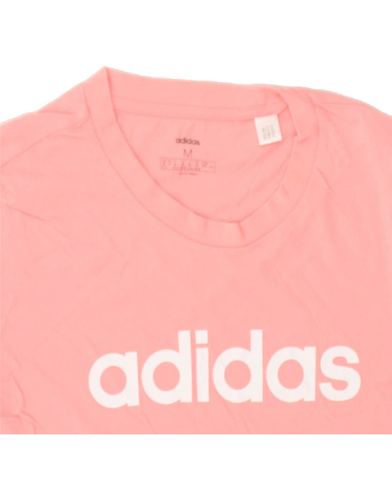 ADIDAS Womens Graphic T-Shirt Top UK 12/14 Medium Pink | Vintage Adidas | Thrift | Second-Hand Adidas | Used Clothing | Messina Hembry 