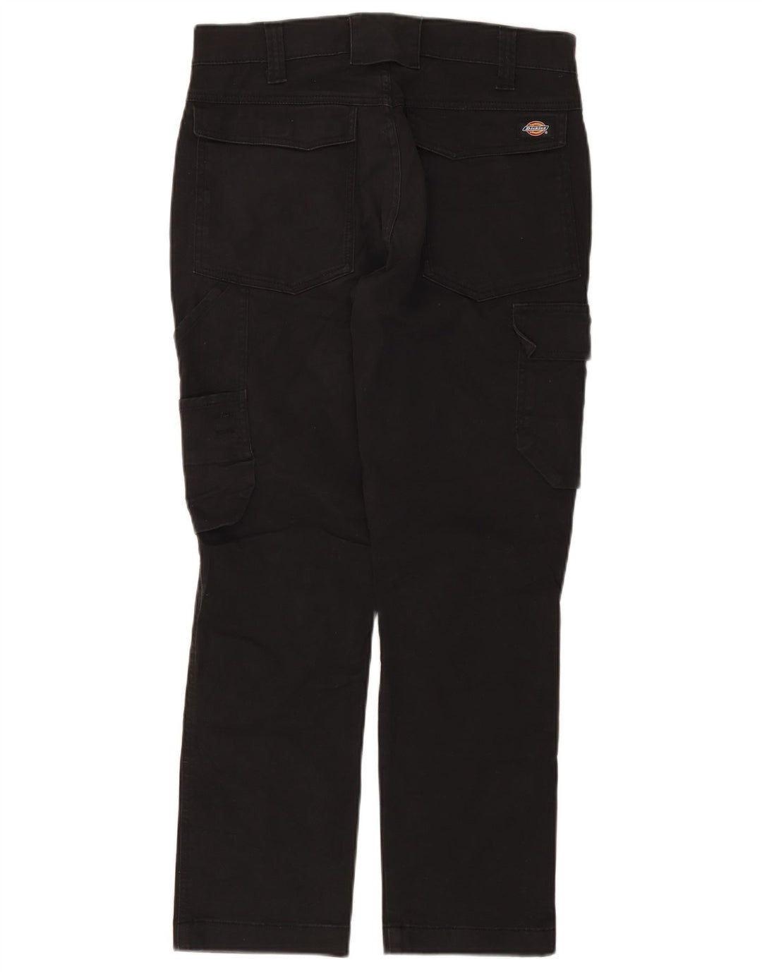 Dickies Mens Straight Cargo Trousers W32 L30 Black Cotton