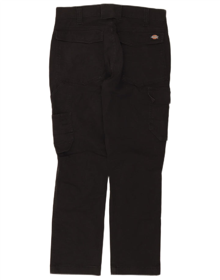 Dickies Mens Straight Cargo Trousers W32 L30 Black Cotton