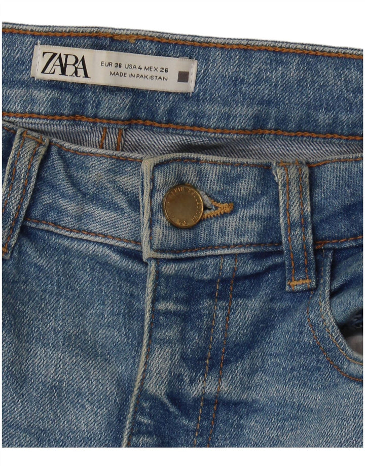 Zara Womens Flared Jeans EU 36 XS W26 L30 Blue