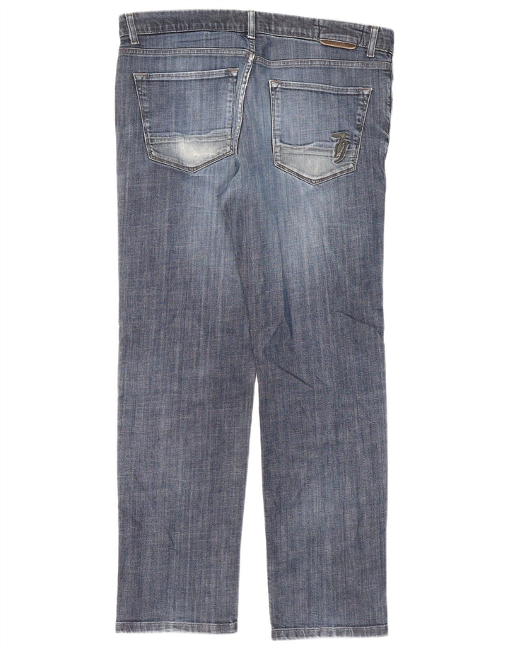 TRUSSARDI Mens Straight Jeans W36 L31  Blue Cotton