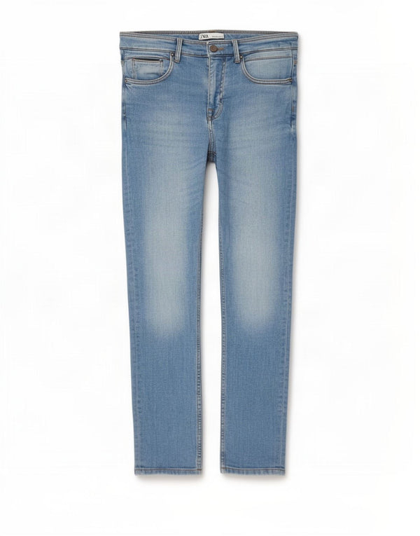 Zara Mens Slim Jeans EU 40 Medium W31 L30 Blue Cotton