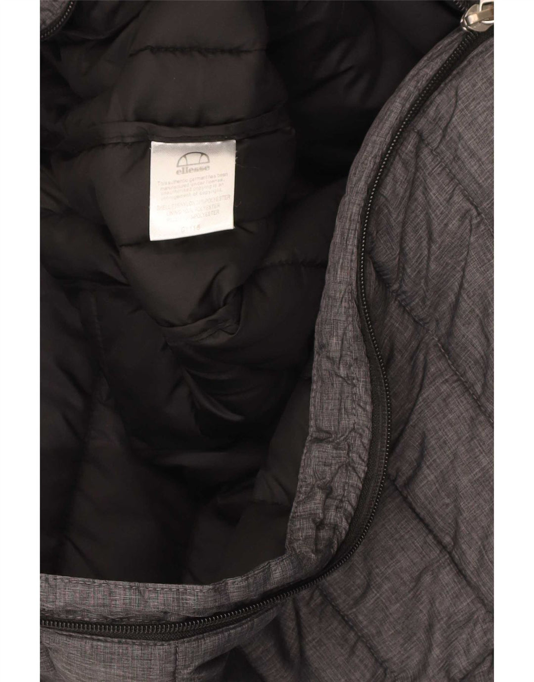 Ellesse Mens Hooded Padded Jacket UK 34 XS Grey Nylon