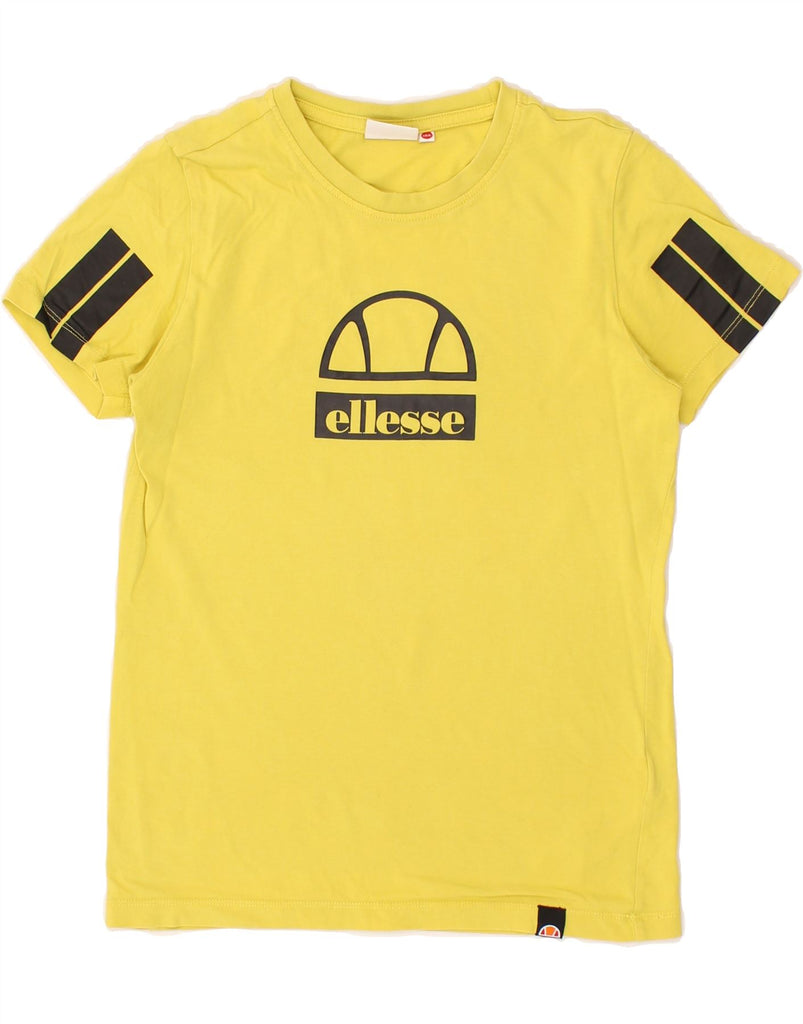 ELLESSE Boys Graphic T-Shirt Top 9-10 Years Yellow Cotton | Vintage Ellesse | Thrift | Second-Hand Ellesse | Used Clothing | Messina Hembry 