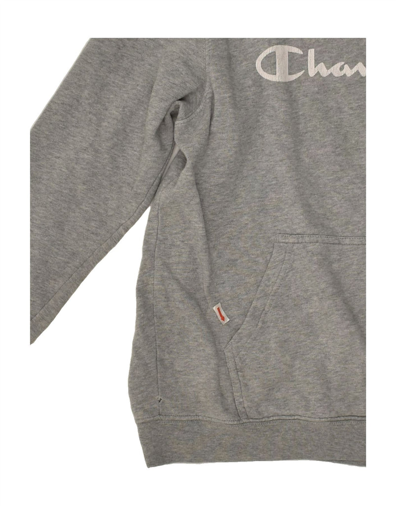 CHAMPION Boys Graphic Hoodie Jumper 11-12 Years Large Grey Cotton | Vintage Champion | Thrift | Second-Hand Champion | Used Clothing | Messina Hembry 