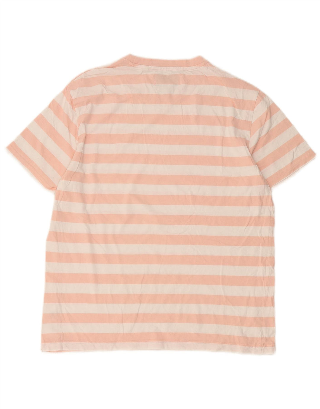 Penguin Mens T-Shirt Top Large Pink Striped Cotton