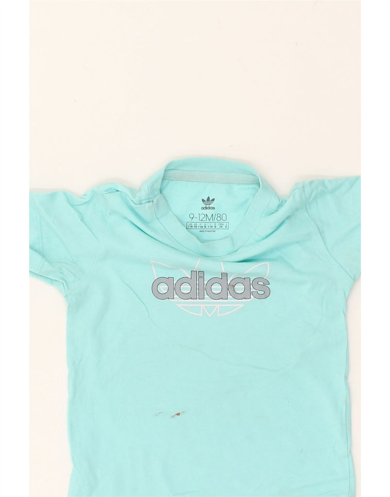 ADIDAS Boys Graphic T-Shirt Top 9-10 Years Blue Cotton | Vintage Adidas | Thrift | Second-Hand Adidas | Used Clothing | Messina Hembry 