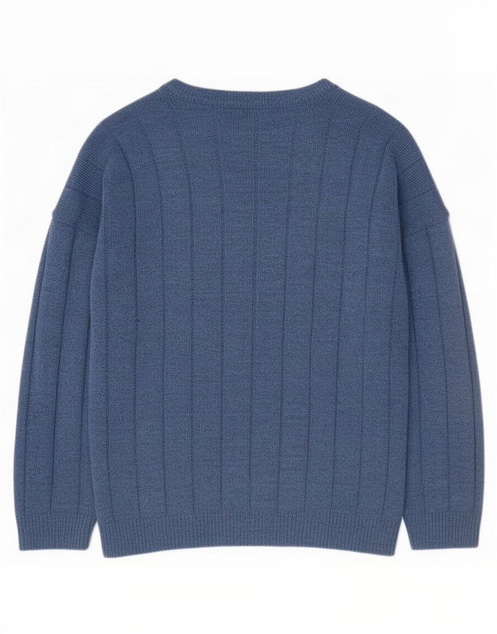 Marks & Spencer Mens St. Michael Cardigan Sweater XL Navy Blue Acrylic
