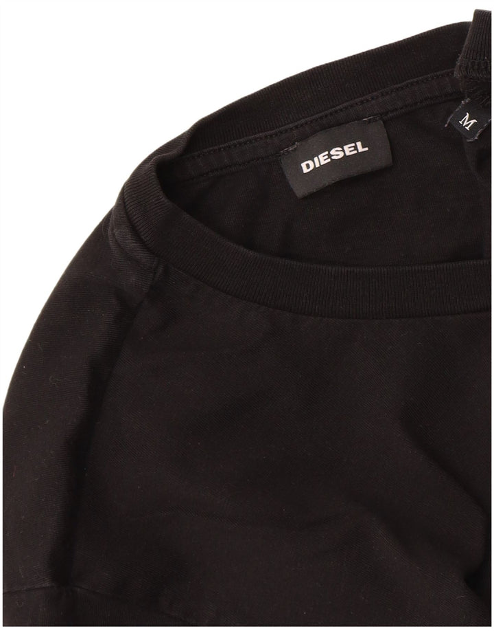 DIESEL Mens Graphic T-Shirt Top Medium Black
