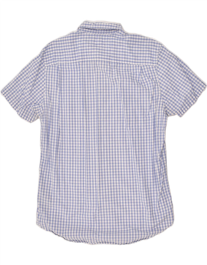 TOMMY HILFIGER Mens Short Sleeve Custom Fit Shirt Large Blue Gingham | Vintage Tommy Hilfiger | Thrift | Second-Hand Tommy Hilfiger | Used Clothing | Messina Hembry 