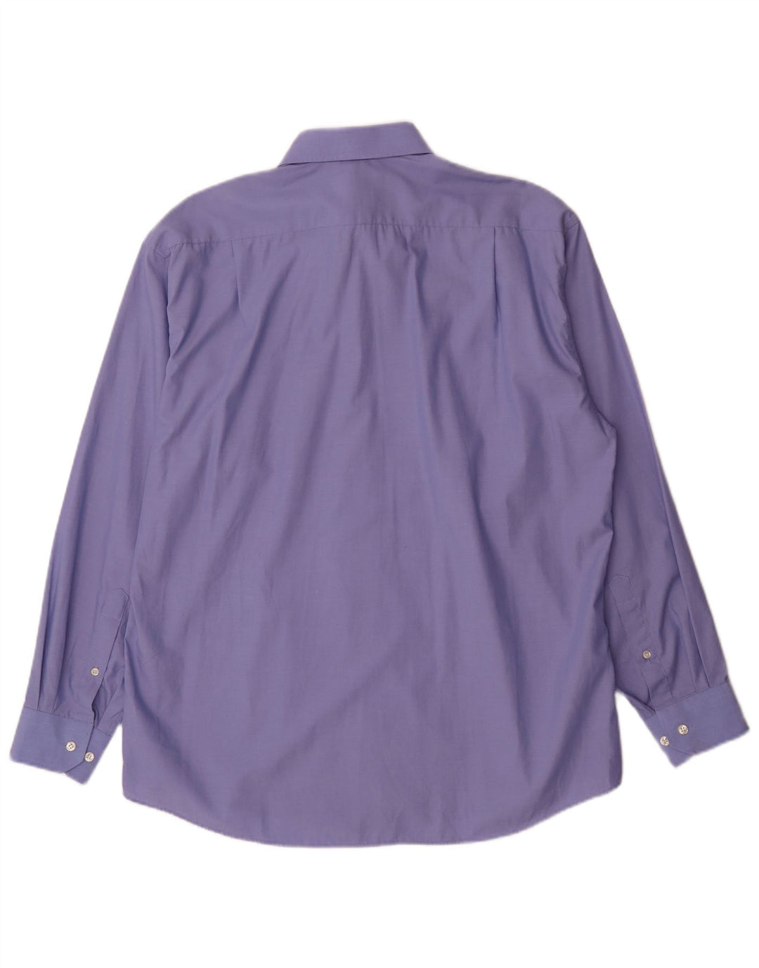Marks & Spencer Mens Shirt Size 41 16 Large Blue Cotton Classic