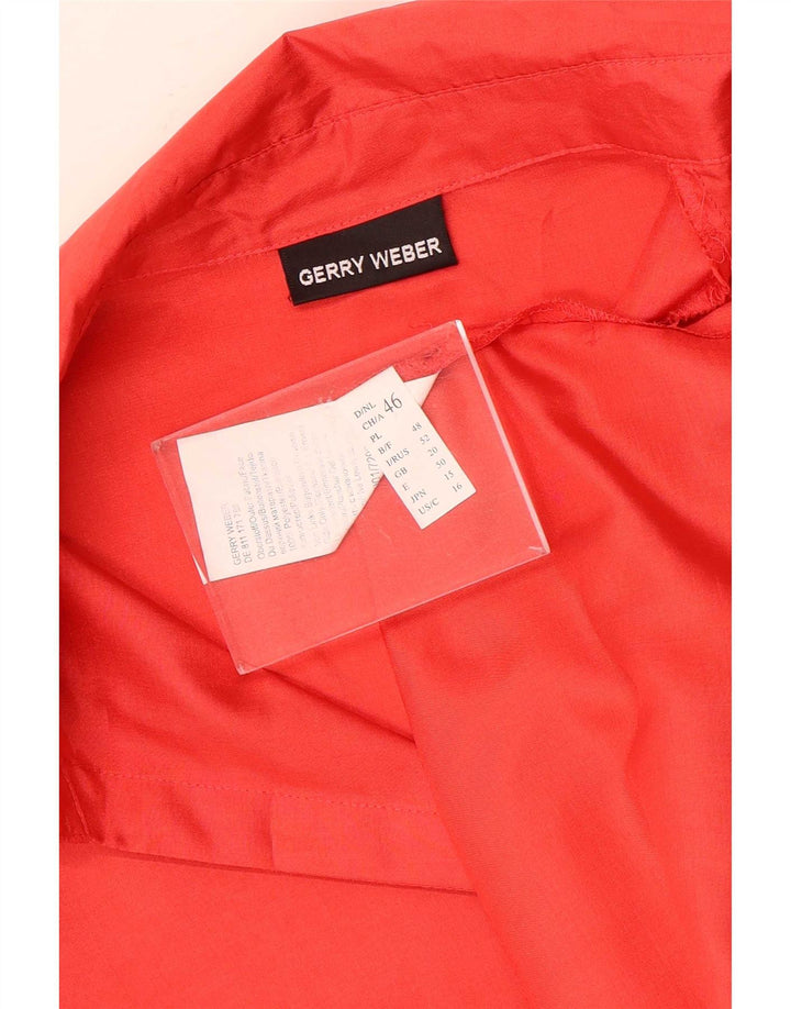 Gerry Weber Womens Short Sleeve Shirt Blouse UK 20 2XL Red Polyester