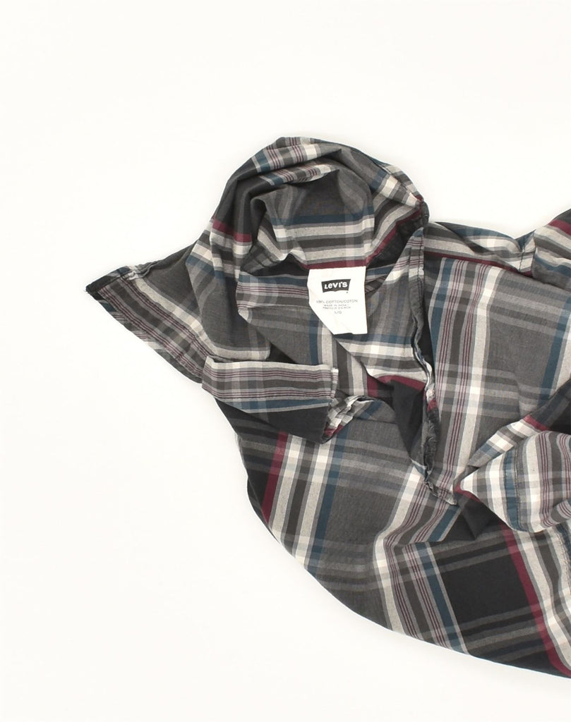 LEVI'S Mens Shirt Large Black Check Cotton | Vintage Levi's | Thrift | Second-Hand Levi's | Used Clothing | Messina Hembry 