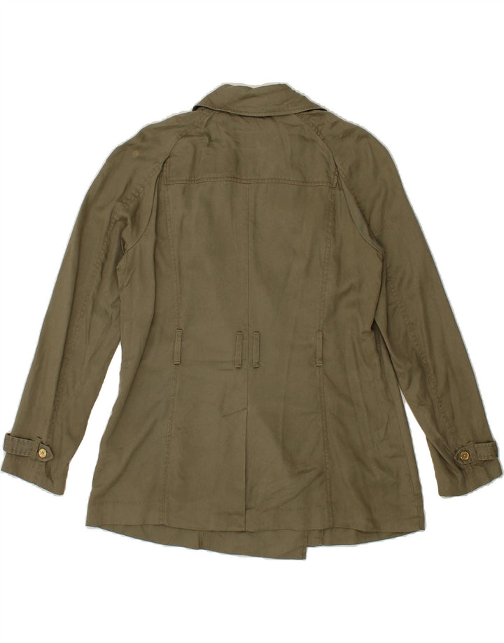 MICHAEL KORS Womens Pea Coat UK 14 Medium Khaki Lyocell Vintage Michael Kors and Second-Hand Michael Kors from Messina Hembry 
