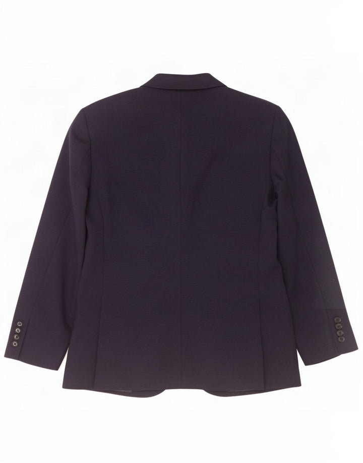 Marks & Spencer Mens 2 Button Blazer Jacket UK 42 Large Navy Blue Polyamide