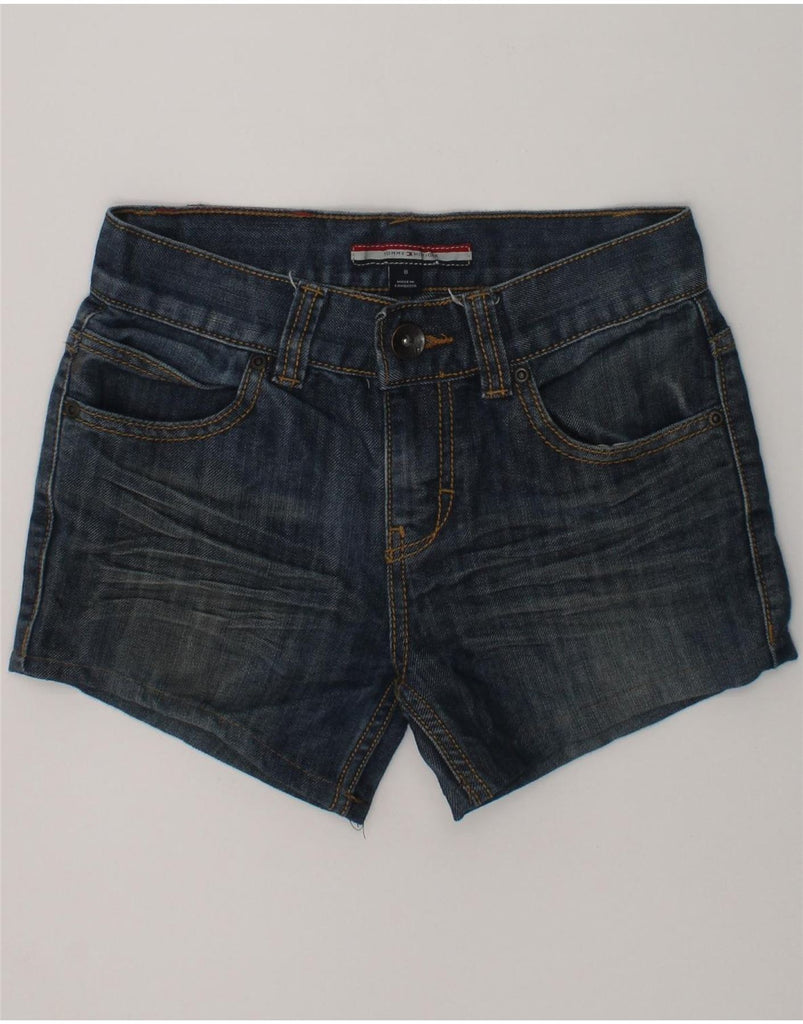 TOMMY HILFIGER Girls Denim Shorts 7-8 Years W26  Navy Blue Cotton | Vintage Tommy Hilfiger | Thrift | Second-Hand Tommy Hilfiger | Used Clothing | Messina Hembry 