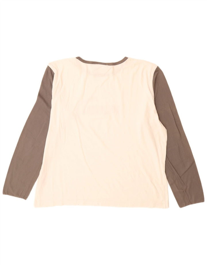 Puma Mens Graphic Top Long Sleeve XL White Colourblock Cotton