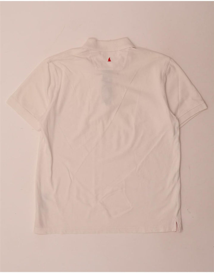 MUSTO Mens Polo Shirt Large White Cotton