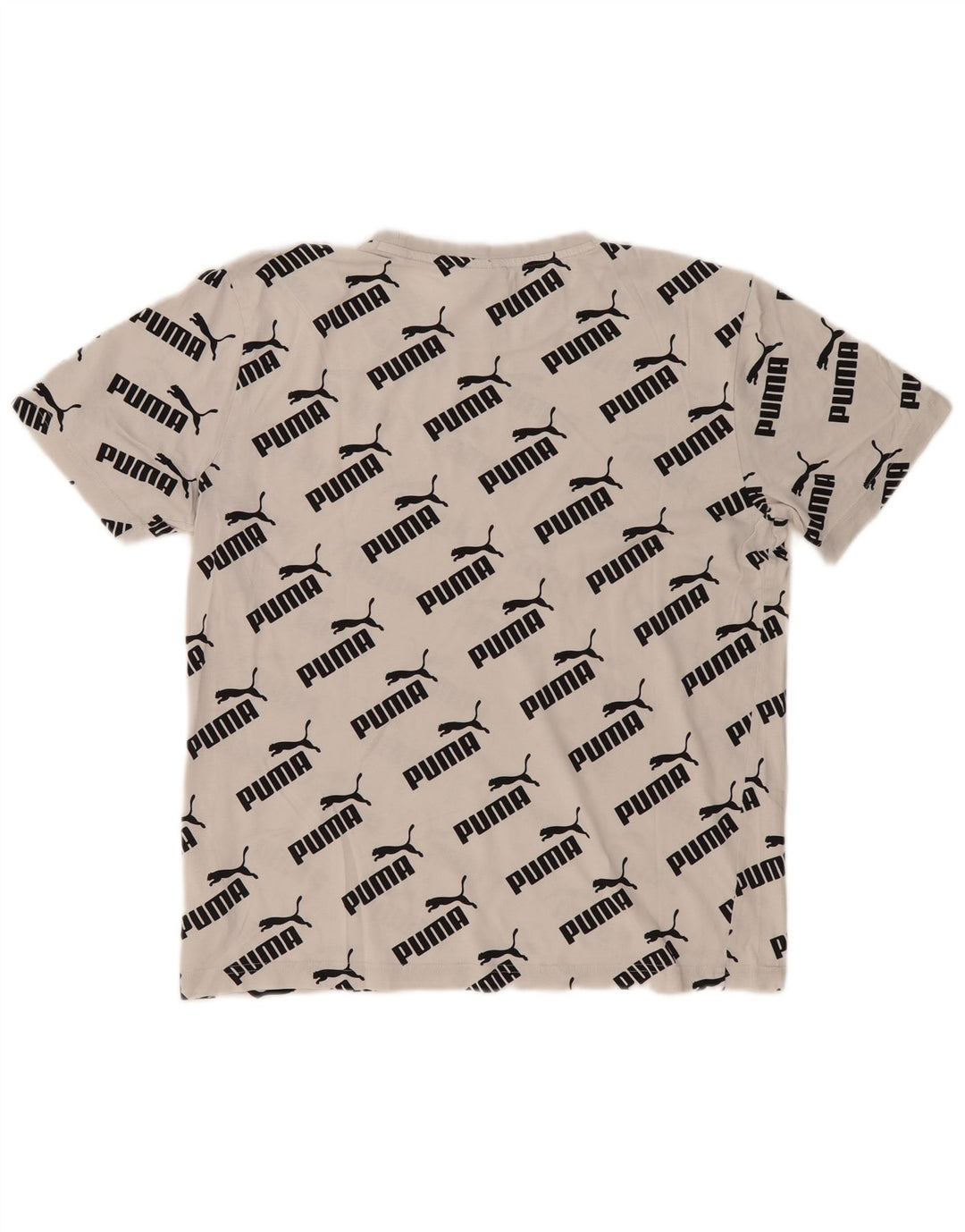 Puma Mens Graphic T-Shirt Top Small White Cotton