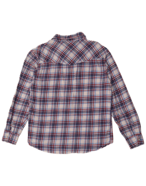 Levi's Mens Flannel Shirt Medium Blue Check Cotton
