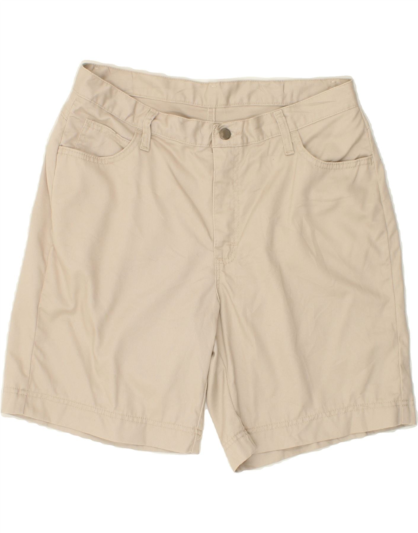 LEE Womens Casual Shorts US 14 Large W34 Beige Cotton Vintage