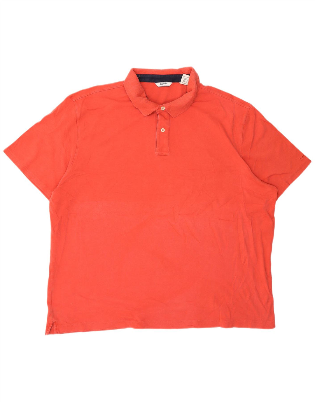Izod Mens Polo Shirt 2XL Pink Cotton
