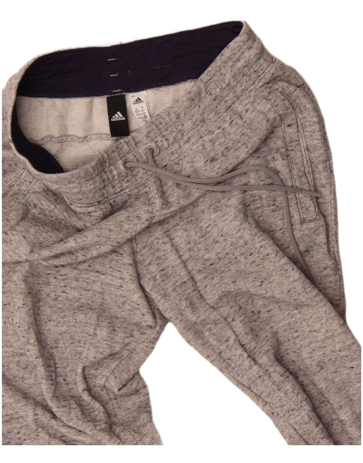 ADIDAS Womens Tracksuit Trousers Joggers UK 8/10 Small  Grey Flecked