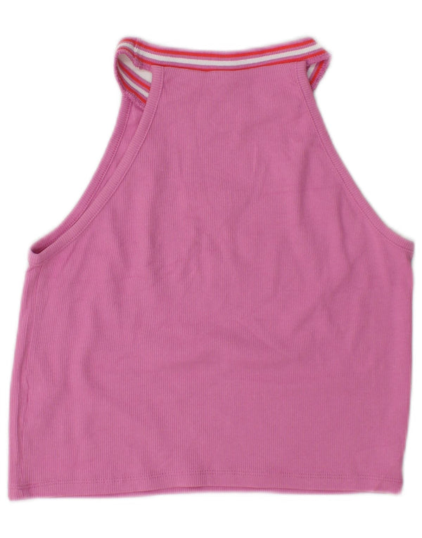 Fila Girls Crop Halter Top 13-14 Years Pink Cotton