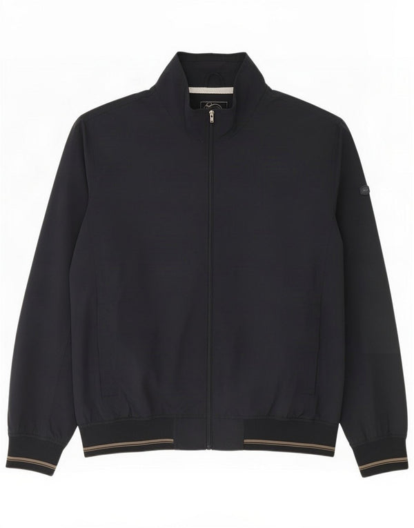 Wampum Mens Bomber Jacket UK 46 3XL Navy Blue Polyester