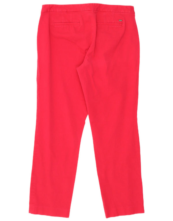 Tommy Hilfiger Womens Crop Chino Trousers US 10 Large W30 L26 Red Cotton