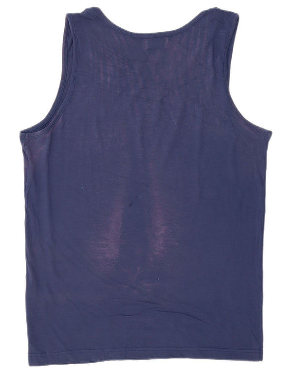 Kappa Mens Graphic Vest Top Large Navy Blue Cotton