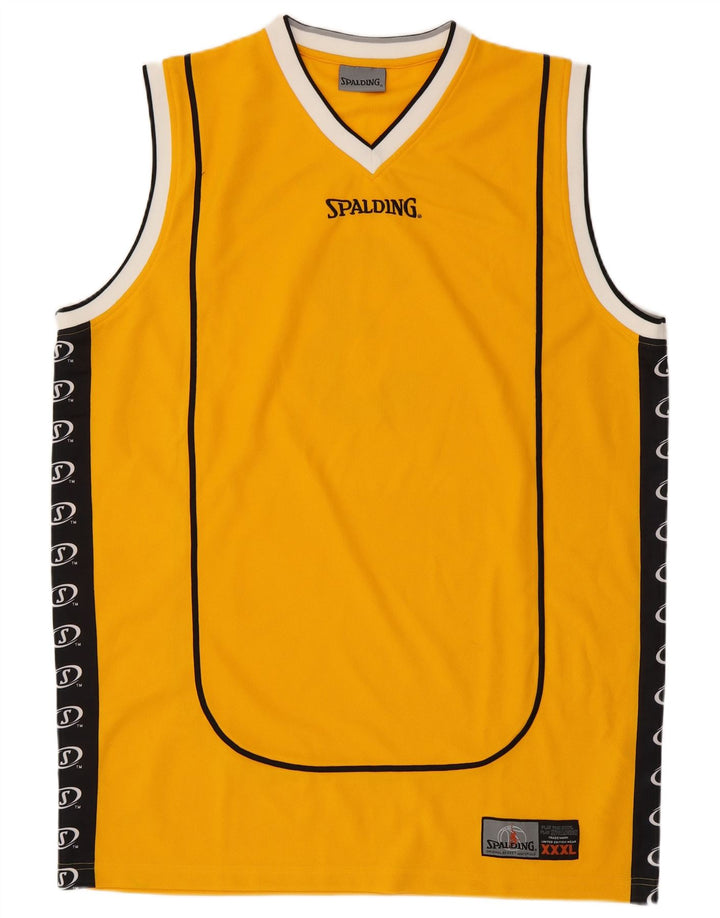 SPALDING Mens Graphic 2 Piece Set 3XL  Yellow Colourblock Polyester