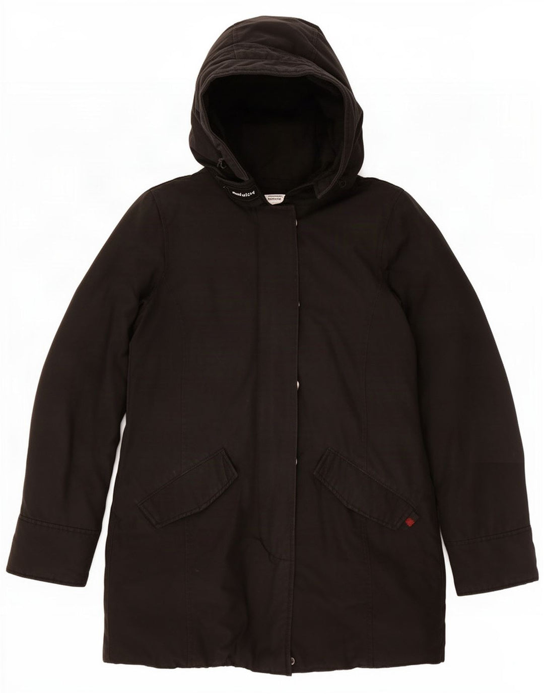 Woolrich Womens Hooded Oversized Padded Jacket UK 6 XS Black