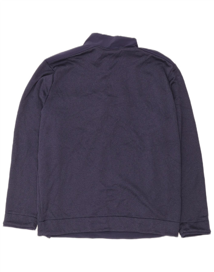Under Armour Mens Zip Neck Sweatshirt Jumper XL Navy Blue Polyester