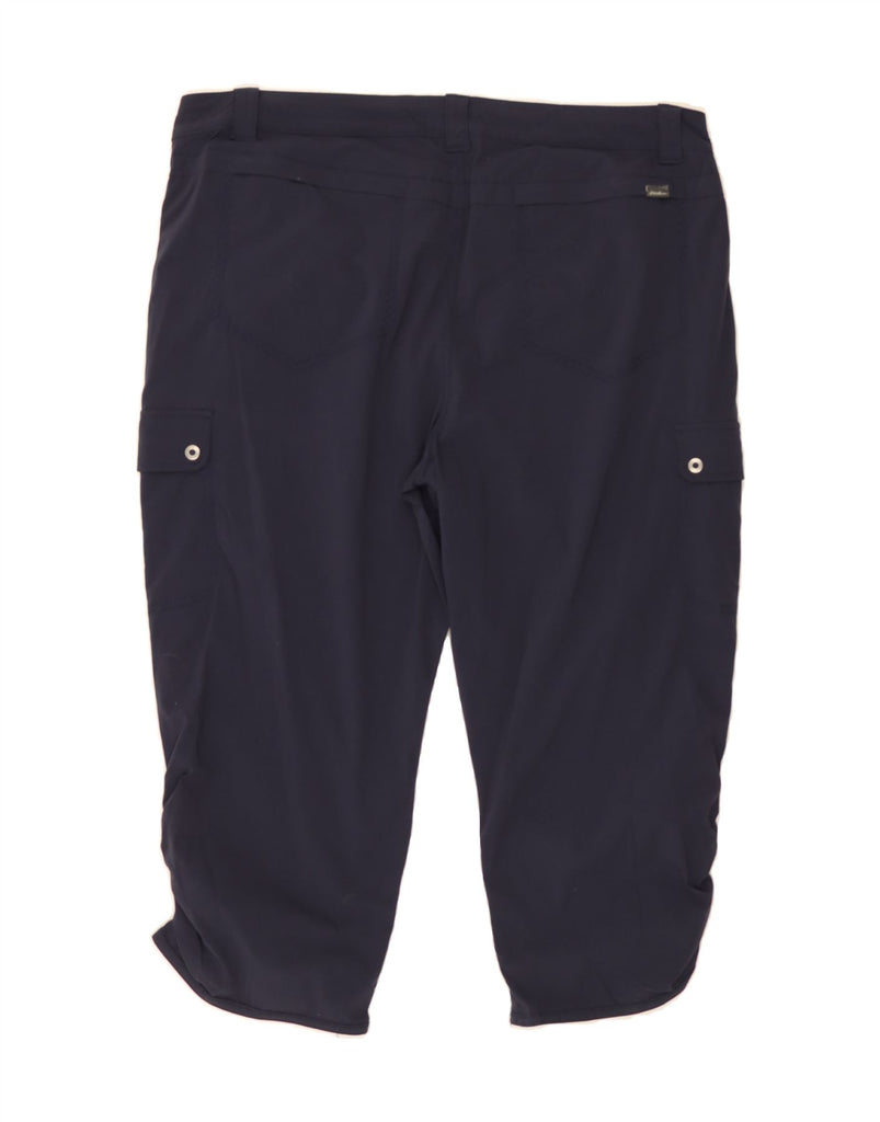 EDDIE BAUER Womens Hiking Capri Trousers US 16 2XL W38 L20 Navy Blue Nylon Vintage Eddie Bauer and Second-Hand Eddie Bauer from Messina Hembry 