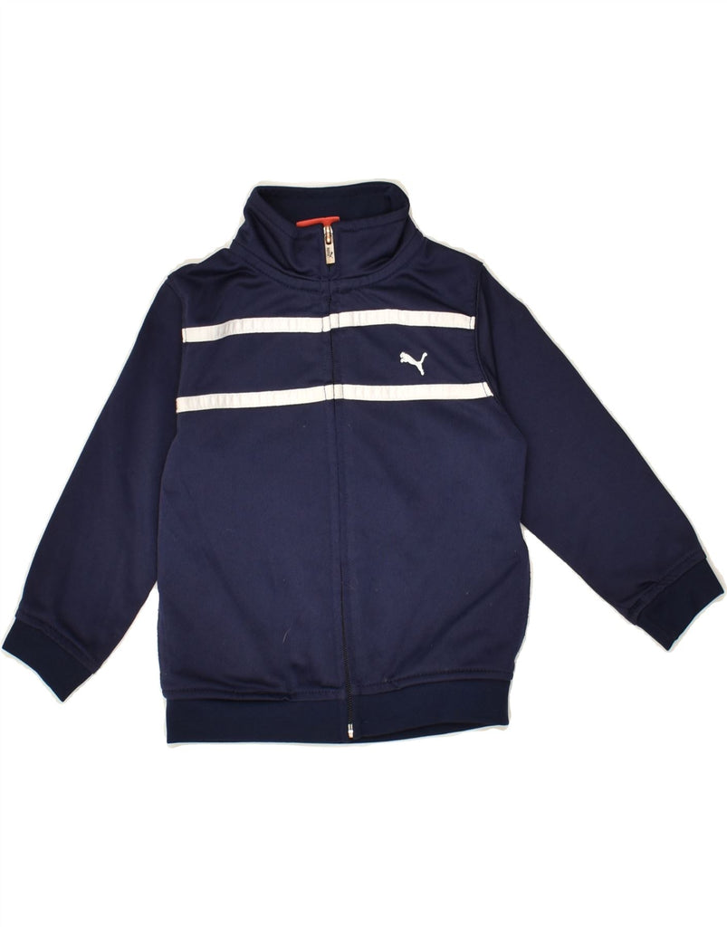 PUMA Baby Boys Tracksuit Top Jacket 18-24 Months Navy Blue Polyester | Vintage Puma | Thrift | Second-Hand Puma | Used Clothing | Messina Hembry 