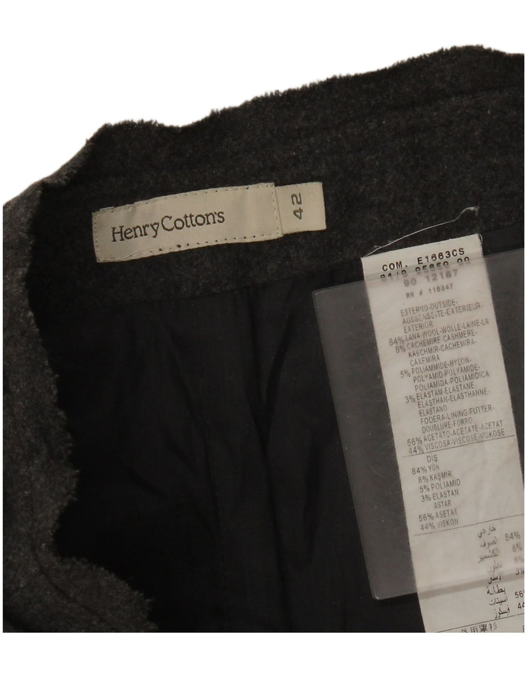 Henry Cottons Womens A-Line Skirt IT 42 Medium W28  Grey Wool