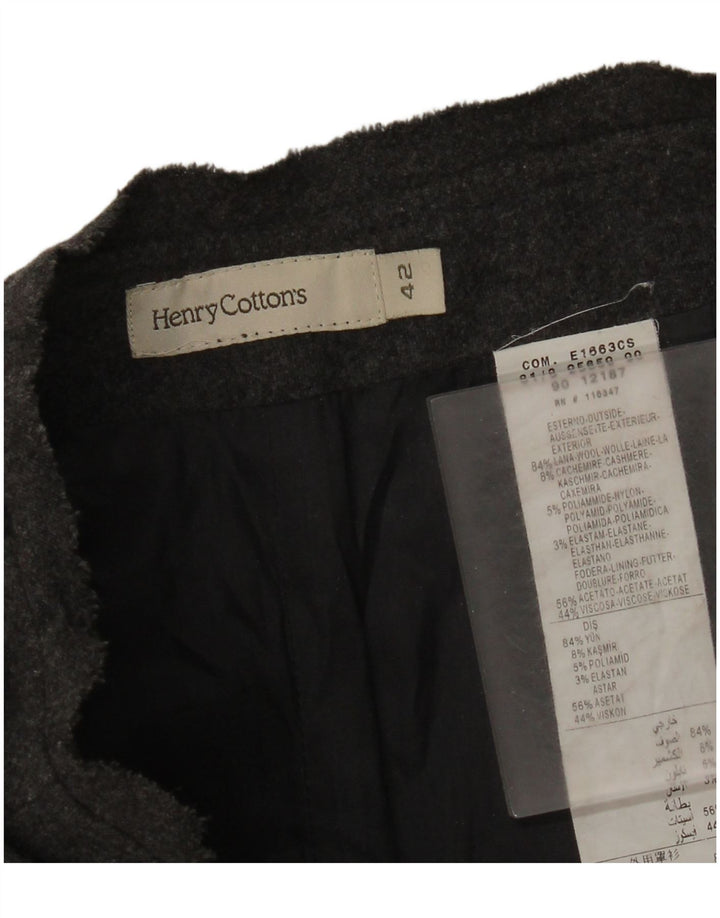 Henry Cottons Womens A-Line Skirt IT 42 Medium W28  Grey Wool