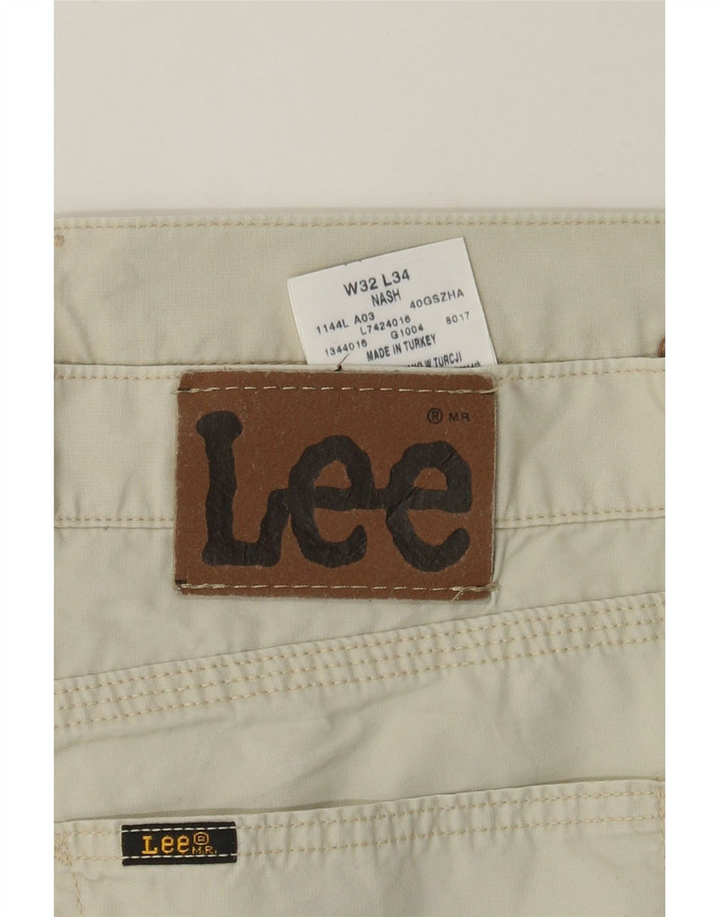 LEE Mens Nash Straight Casual Trousers W32 L34 Beige Cotton Vintage Lee and Second-Hand Lee from Messina Hembry 