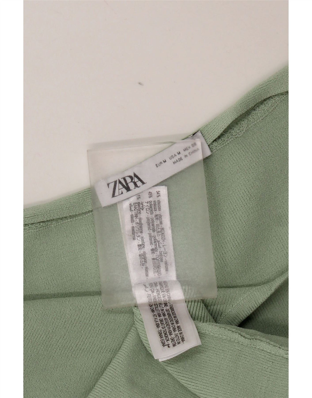 Zara Womens Strapless Dress UK 12 Medium Green Viscose