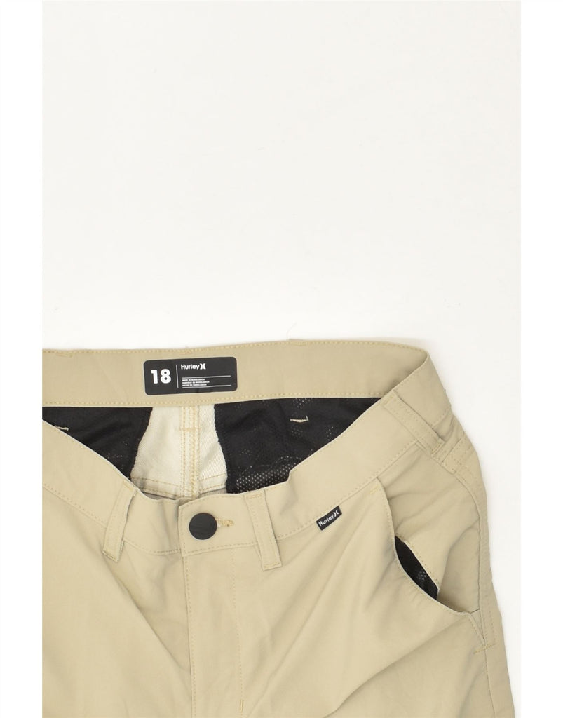 HURLEY Boys Chino Shorts 15-16 Years W30 Beige Nylon | Vintage Hurley | Thrift | Second-Hand Hurley | Used Clothing | Messina Hembry 